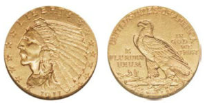 1911 D Indian Head gold 