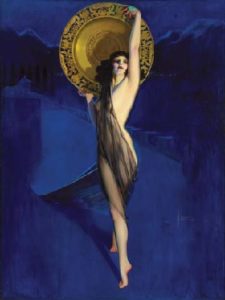 Rolf Armstrong American  1889 1960 The Enchantress brown and Bigelow calendar