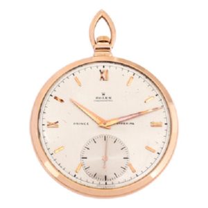 Rose Gold Prince Imperial open face pocket watch