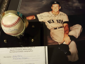 Mickey Mantle Signed Baseball and Photograph